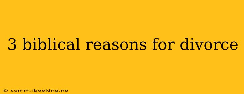 3 biblical reasons for divorce