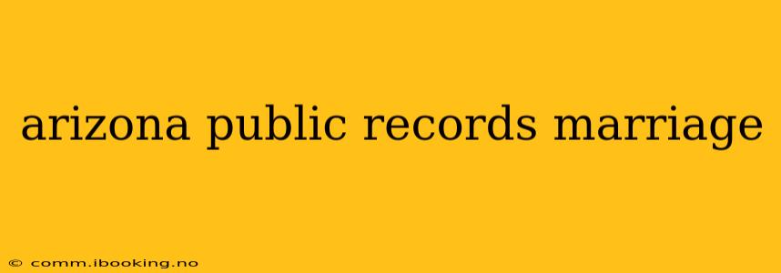 arizona public records marriage