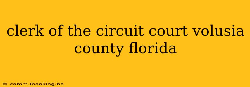 clerk of the circuit court volusia county florida